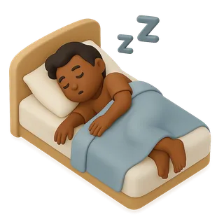 Student schläft gut vor einer Prüfung