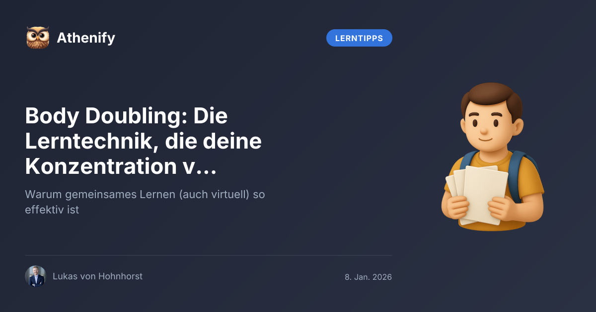 Body Doubling: Die Lerntechnik, die deine Konzentration verdoppelt ...