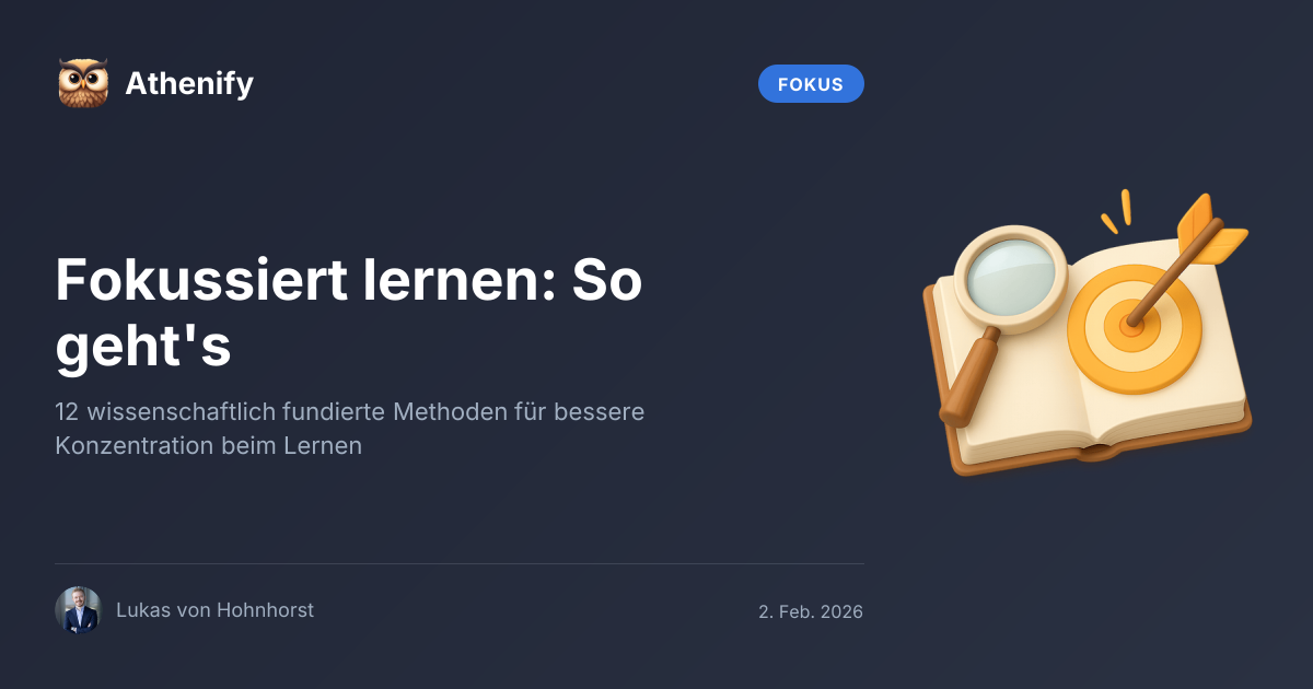 Fokussiert lernen: So geht's – Athenify
