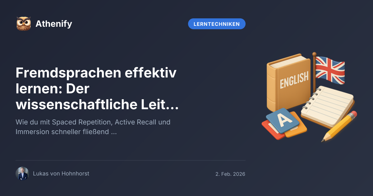 Fremdsprachen effektiv lernen: Der wissenschaftliche Leitfaden – Athenify