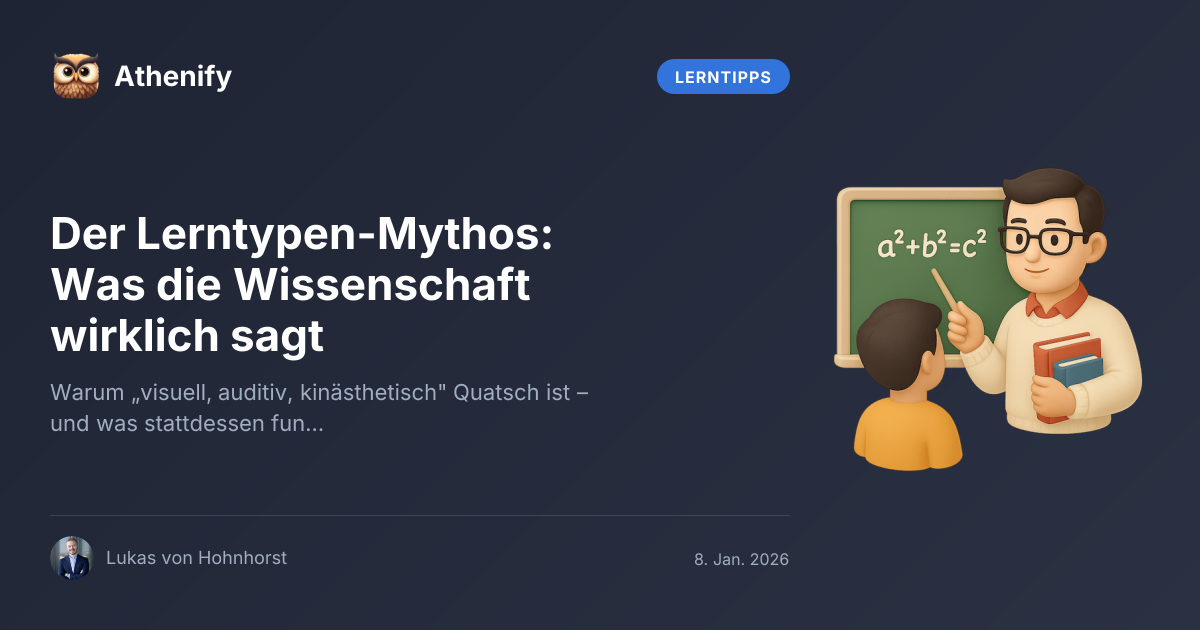Der Lerntypen-Mythos: Was die Wissenschaft wirklich sagt – Athenify