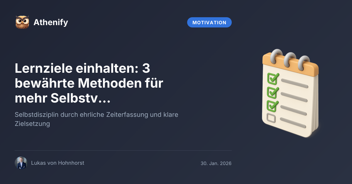 Lernziele einhalten: 3 bewährte Methoden für mehr Selbstverantwortung ...
