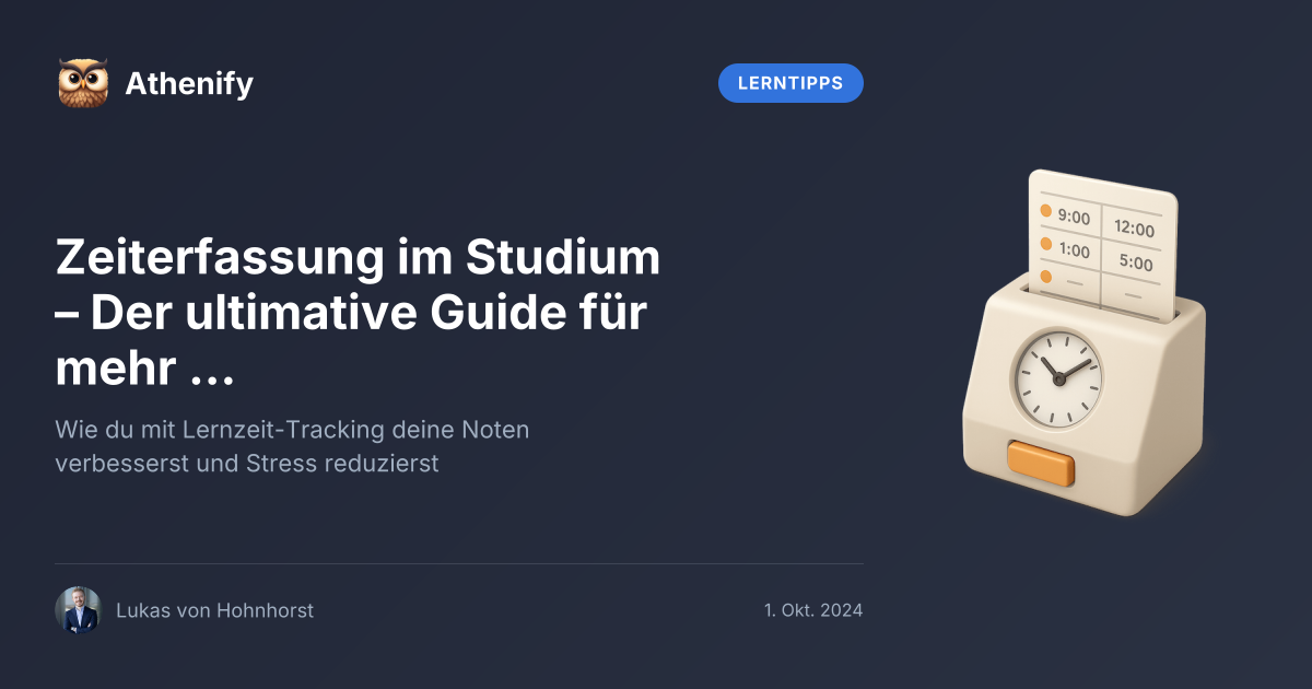 Zeiterfassung im Studium – Der ultimative Guide für mehr Produktivität ...
